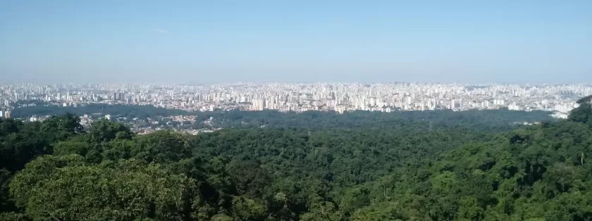 Vista da cidade de São Paulo a partir da Pedra Grande, na Serra da Cantareira