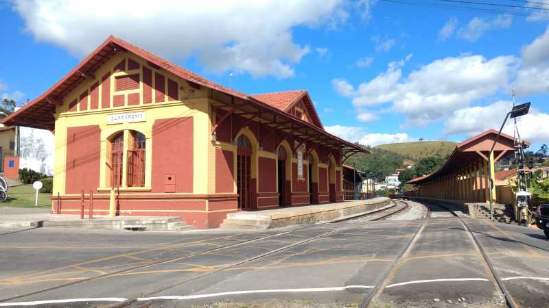 Estação de trem de Guararema, de onde sai a Maria Fumaça